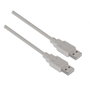 Aisens Cable USB 2.0 Tipo A Macho a Tipo A Macho, 2m, Beige